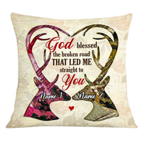Personalized Hunting Deer Couple Pillow DB291 23O53 thumb 1