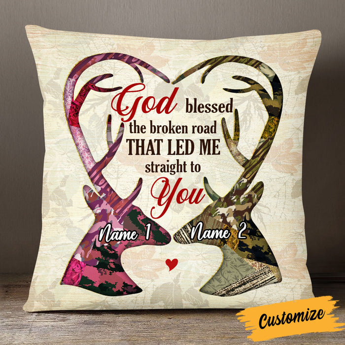 Personalized Hunting Deer Couple Pillow DB291 23O53 1