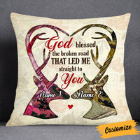 Personalized Hunting Deer Couple Pillow DB291 23O53 thumb 1