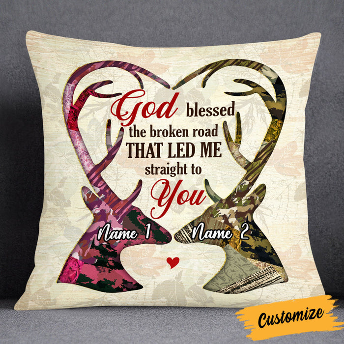 Personalized Hunting Deer Couple Pillow DB291 23O53 1
