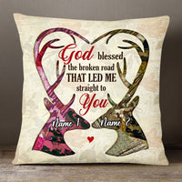Personalized Hunting Deer Couple Pillow DB291 23O53 thumb 1