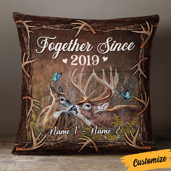Personalized Hunting Deer Couple Pillow DB291 30O36 1