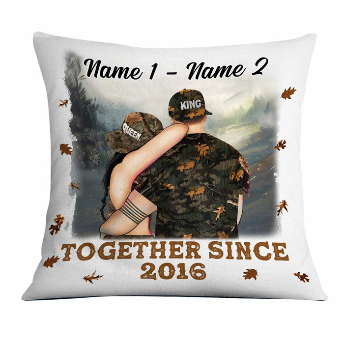 Personalized Hunting Deer Couple Pillow DB291 85O23 1