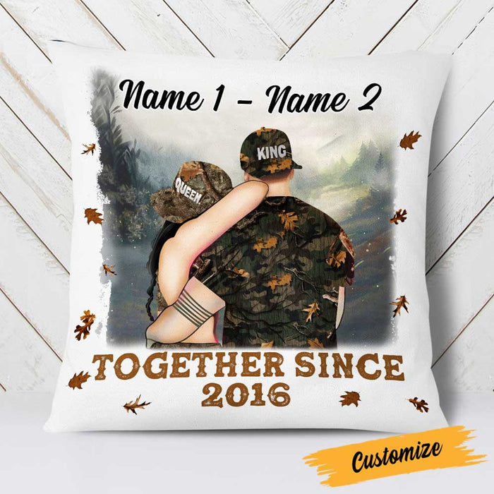 Personalized Hunting Deer Couple Pillow DB291 85O23 1