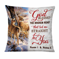 Personalized Hunting Deer Couple Pillow DB291 26O47 thumb 1
