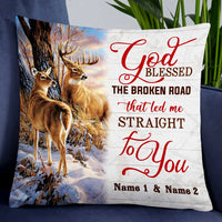 Personalized Hunting Deer Couple Pillow DB291 26O47 thumb 1