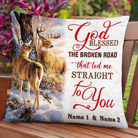 Personalized Hunting Deer Couple Pillow DB291 26O47 thumb 1
