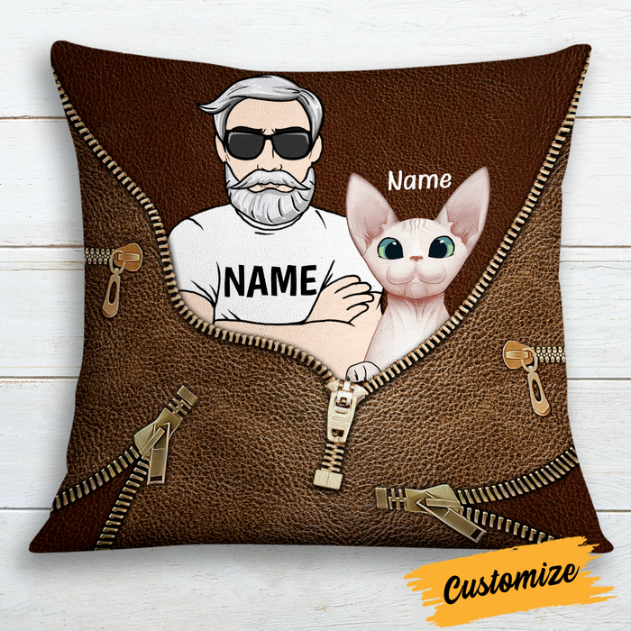 Personalized Cat Dad Pillow DB295 23O24 1