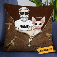 Personalized Cat Dad Pillow DB295 23O24 thumb 1