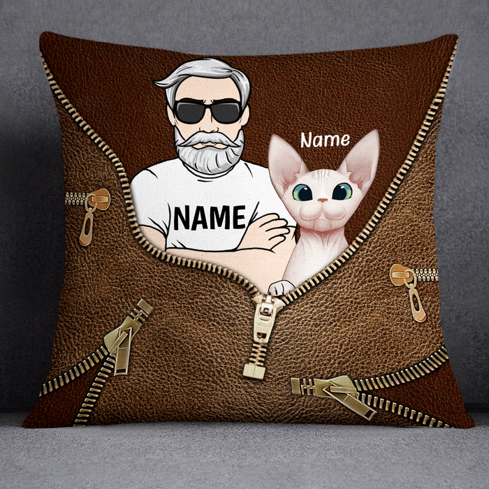 Personalized Cat Dad Pillow DB295 23O24 1