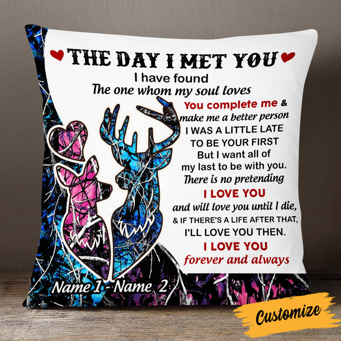 Personalized Hunting Deer Couple Pillow DB292 30O53 1
