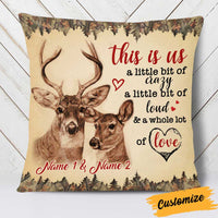 Personalized Hunting Deer Couple Pillow DB292 85O34 thumb 1