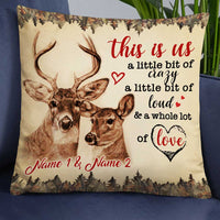 Personalized Hunting Deer Couple Pillow DB292 85O34 thumb 1