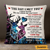 Personalized Hunting Deer Couple Pillow DB293 26O47 thumb 1