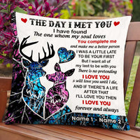 Personalized Hunting Deer Couple Pillow DB293 26O47 thumb 1