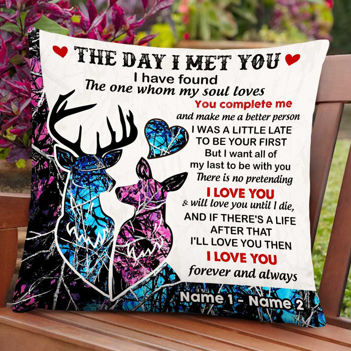 Personalized Hunting Deer Couple Pillow DB293 26O47 1