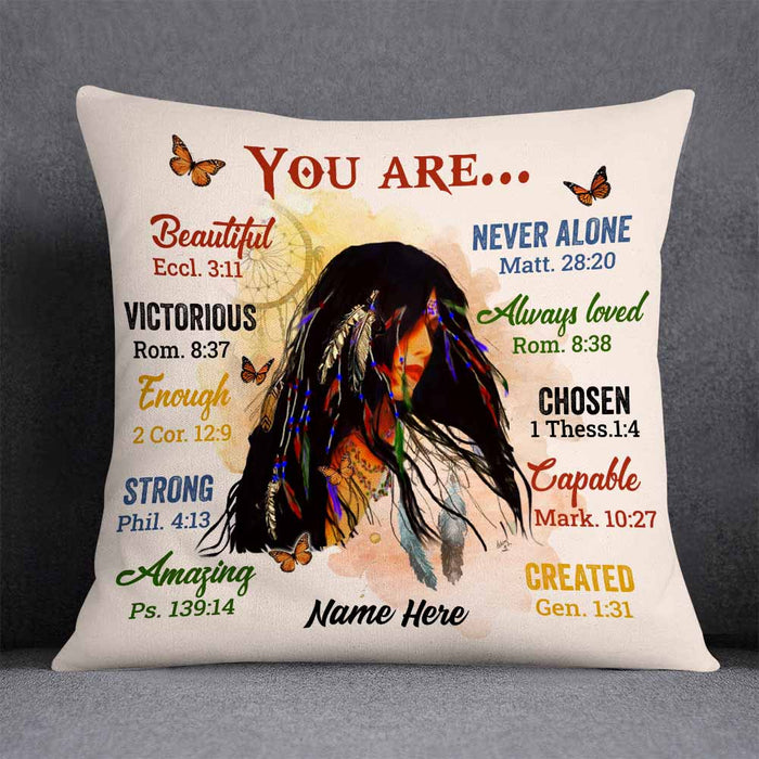 Personalized Native American Girl You Are Pillow DB295 85O58 1