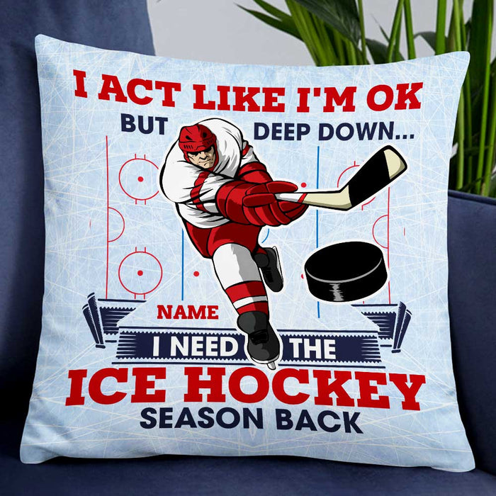 Personalized Hockey Floor Pillow Cover