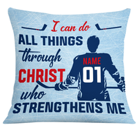 Personalized Hockey Player Pillow DB303 95O24 thumb 1
