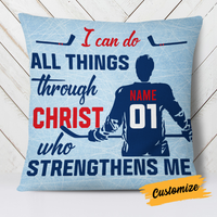 Personalized Hockey Player Pillow DB303 95O24 thumb 1