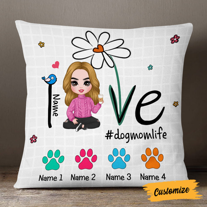 Personalized Dog Mom Love Pillow DB306 26O57 1