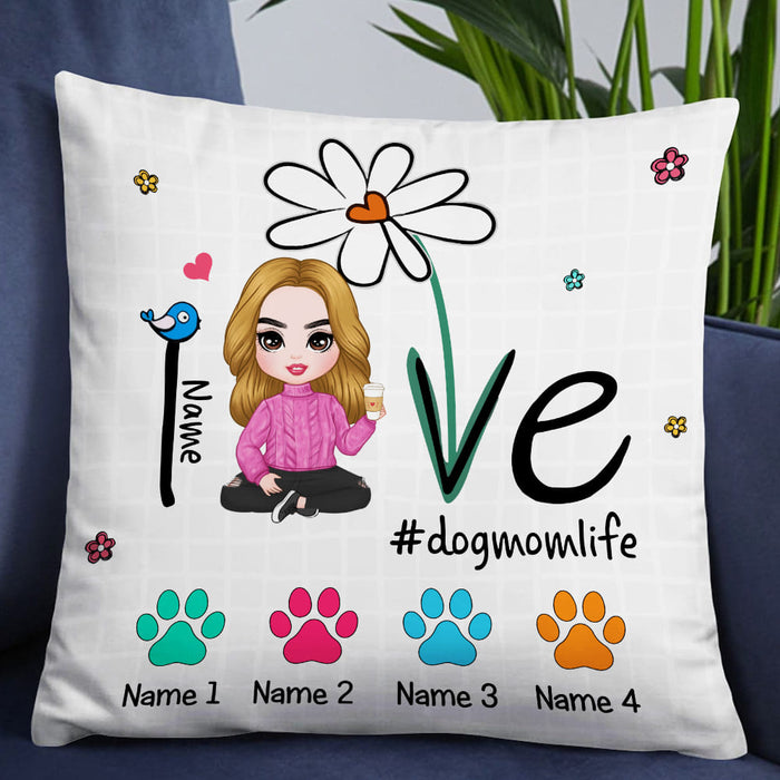 Personalized Dog Mom Love Pillow DB306 26O57 1