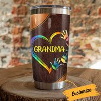 Personalized Mom Grandma Grandchildren Steel Tumbler NB248 30O36 thumb 1