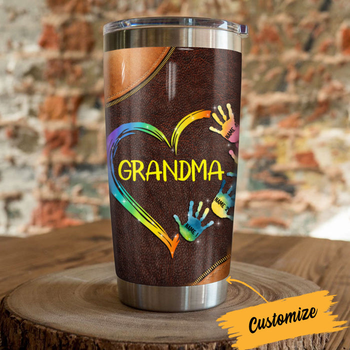 Personalized Mom Grandma Grandchildren Steel Tumbler NB248 30O36 1