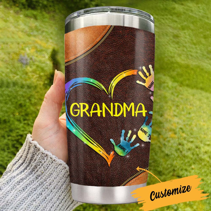 Personalized Mom Grandma Grandchildren Steel Tumbler NB248 30O36 1