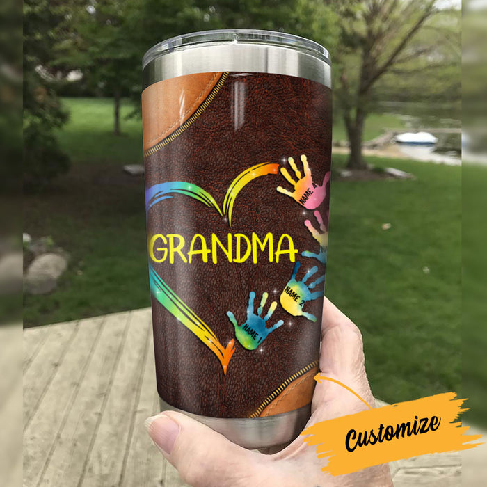 Personalized Mom Grandma Grandchildren Steel Tumbler NB248 30O36 1