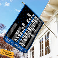 Personalized Police Thin Blue Line Flag JL101 30O36 thumb 1