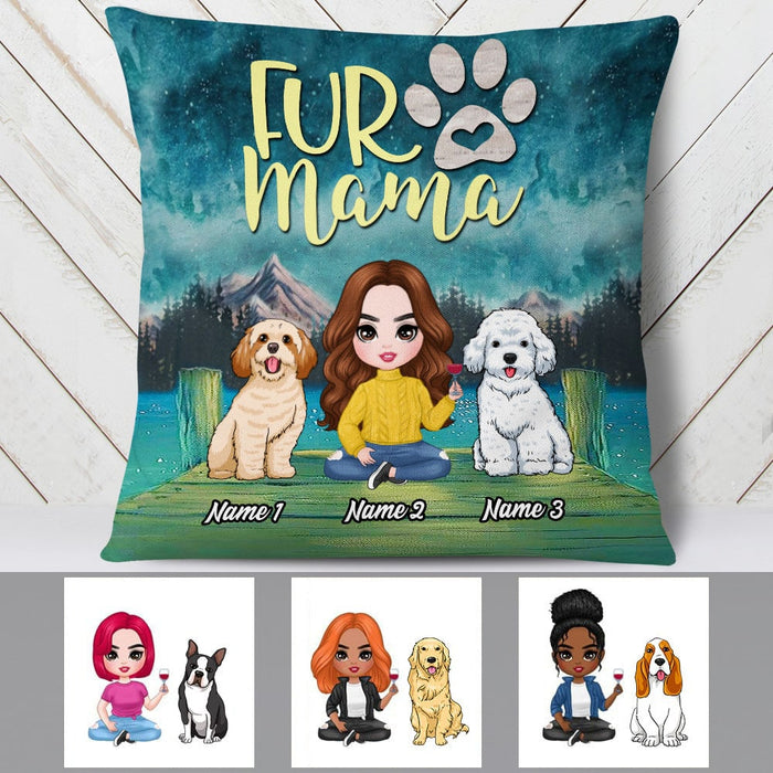 Personalized Dog Mom Love Pillow DB306 30O53 1