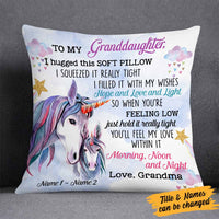 Personalized Granddaughter Hug This Unicorn Pillow DB304 81O58 thumb 1