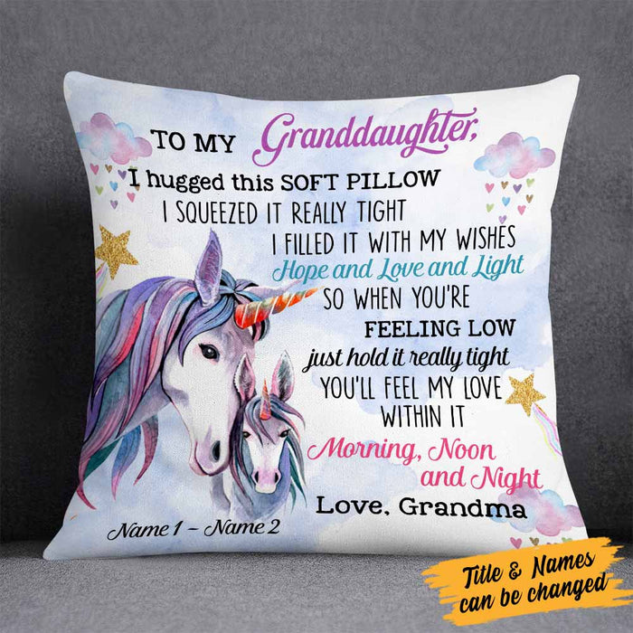 Personalized Granddaughter Hug This Unicorn Pillow DB304 81O58 1