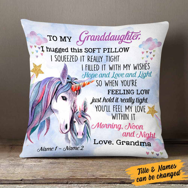 Granddaughter Gift Unicorn Pillowcase From Grandma Gifts for My  Granddaughters Grandmother and Granddaughter Love Unicorn Gifts 