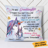 Personalized Granddaughter Hug This Unicorn Pillow DB304 81O58 thumb 1