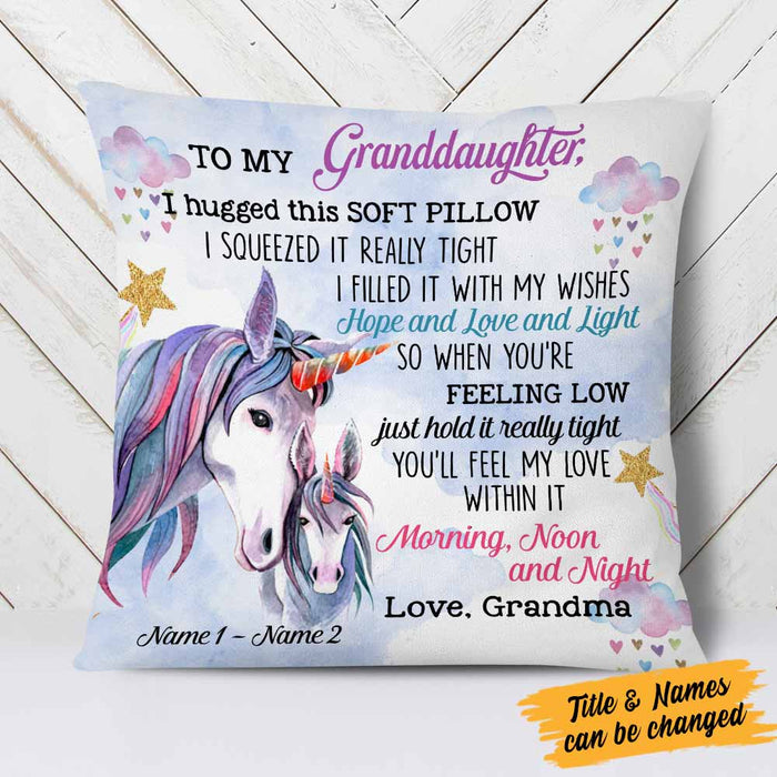 Personalized Granddaughter Hug This Unicorn Pillow DB304 81O58 1