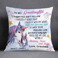 Personalized Granddaughter Hug This Unicorn Pillow DB304 81O58 thumb 1