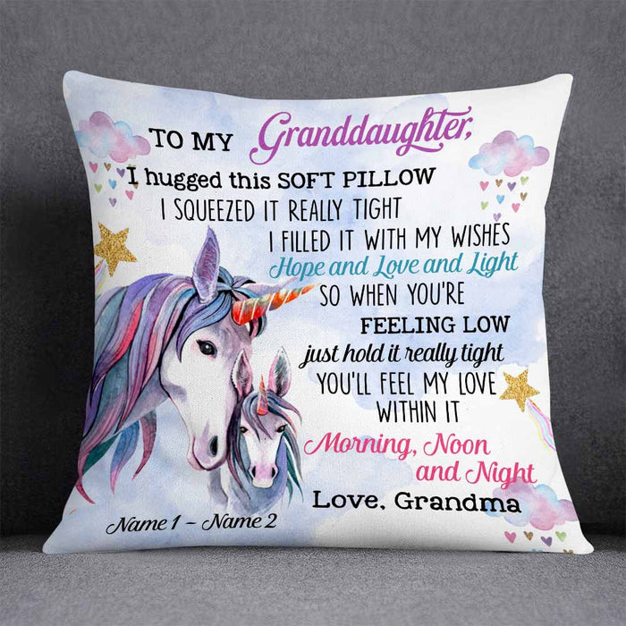 Personalized Granddaughter Hug This Unicorn Pillow DB304 81O58 1