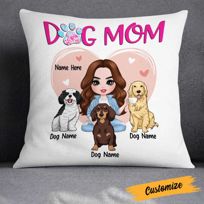 Personalized Dog Mom Love Pillow DB307 30O23 1