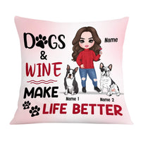Personalized Dog Mom Love Better Life Pillow DB304 95O57 thumb 1