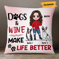 Personalized Dog Mom Love Better Life Pillow DB304 95O57 thumb 1