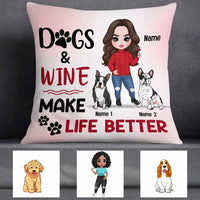 Personalized Dog Mom Love Better Life Pillow DB304 95O57 thumb 1
