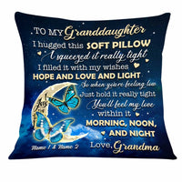 Personalized Granddaughter Butterfly Pillow DB303 81O34 thumb 1