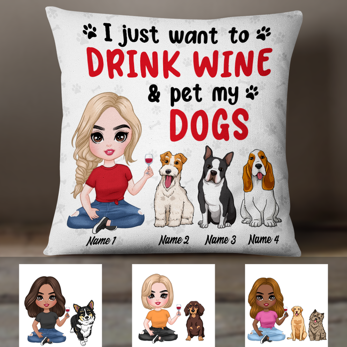 Personalized Dog Mom Love Drink Pillow DB305 95O24 1