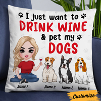 Personalized Dog Mom Love Drink Pillow DB305 95O24 thumb 1