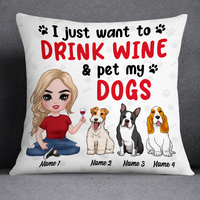 Personalized Dog Mom Love Drink Pillow DB305 95O24 thumb 1