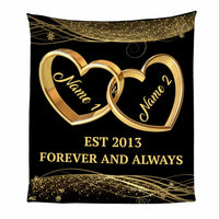 Personalized Couple Husband Wife Wedding Rings Blanket NB273 81O34 thumb 1