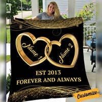 Personalized Couple Husband Wife Wedding Rings Blanket NB273 81O34 thumb 1