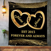 Personalized Couple Husband Wife Wedding Rings Blanket NB273 81O34 thumb 1
